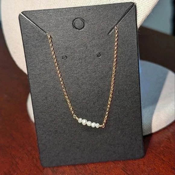 Jewelry - 3/$30 14k Gold Plated and Natural Pearl Bracelet